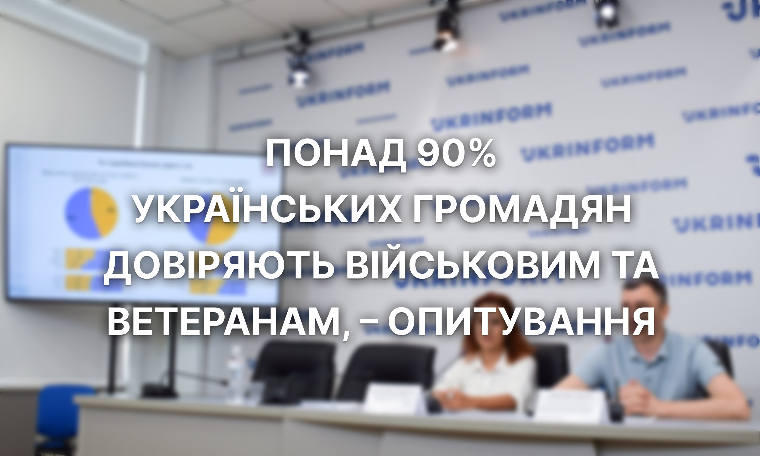 Понад 90% українських громадян довіряють військовим та ветеранам, – опитування