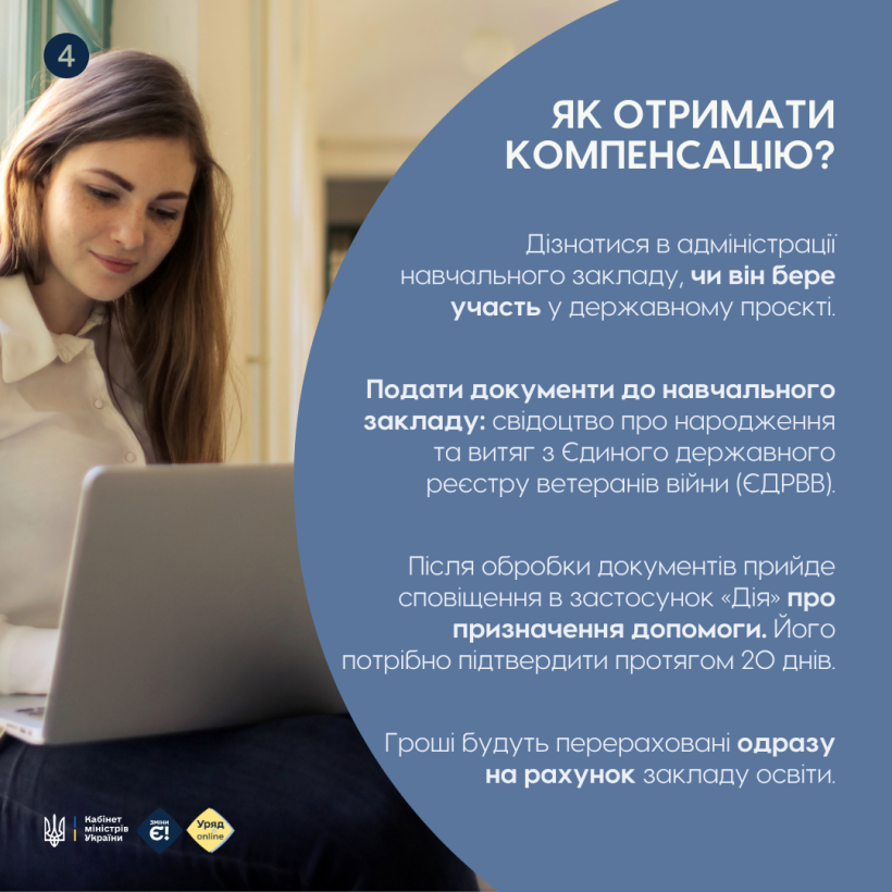 Як отримати компенсацiю за навчання дiтей ветеранів i ветеранoк?