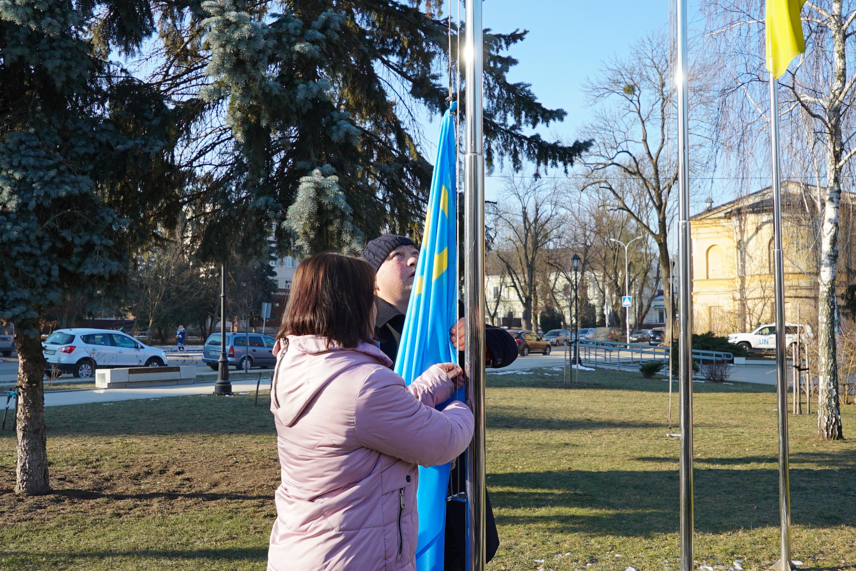 У Житомирі підняли кримськотатарський прапор на честь Дня спротиву окупації Криму